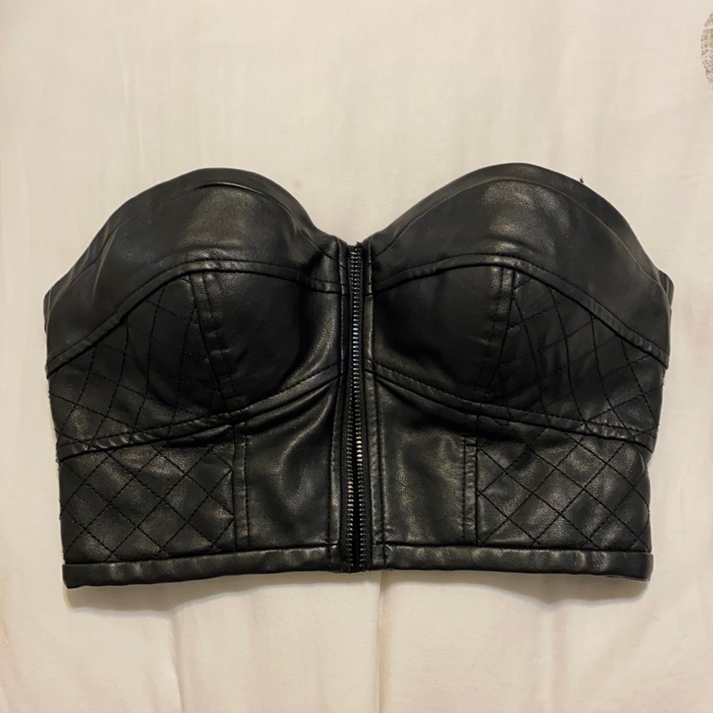 Guess leather bustier